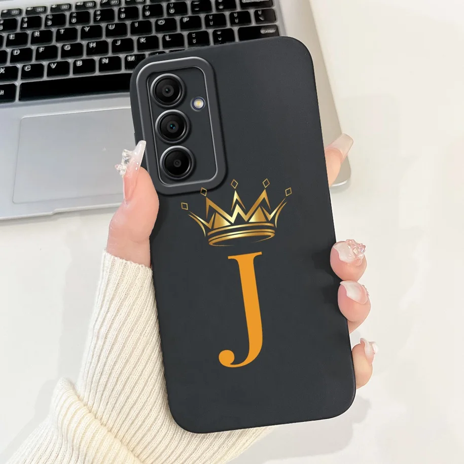 For Samsung Galaxy A16 5G Case Luxury Crown Flower Letters Shockproof Silicone Soft Cover For Samsung A16 5G A 16 SM-A166B Cases