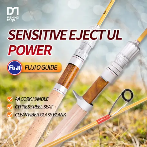 FISHINGFANS RANCY4.0 AA Cork Handle Cypress Reel Seat Fuji O guide 3 sections Fiber glass Sensitive UL Eject Trout Fishing Rod