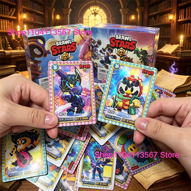 Stilvolle Anime-Sammelkarten Seltene Brawl Stars Spielkarten Bunte Cartoon-Sammelkarten Perfektes Kinderspielzeug & Lieblingsgeschenk