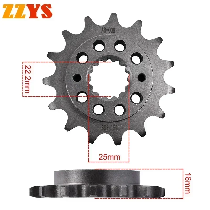 Передняя Звездочка с 15 зубьями для Ducati 525 Sport Touring ST4S ABS 996 SPS 996 Multistrada S Touring, 950 15 T