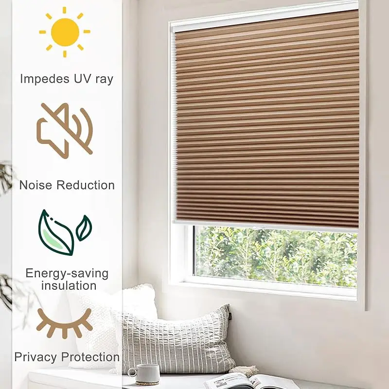 2024 Popular Fashion Style 100% Blackout Multi-Color Prevent Cold And Heat Cordless Style Cellular Honeycomb Blinds For Bedroom