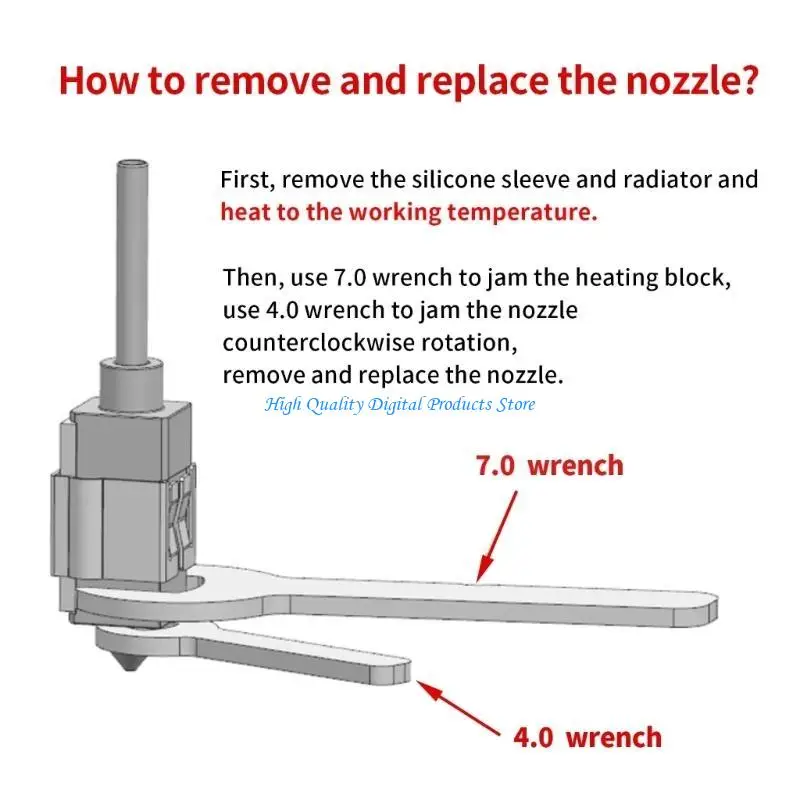 U2JE Professional Heatblock Copper-Coated Nozzle Heating Part for Bambu Lab Printer