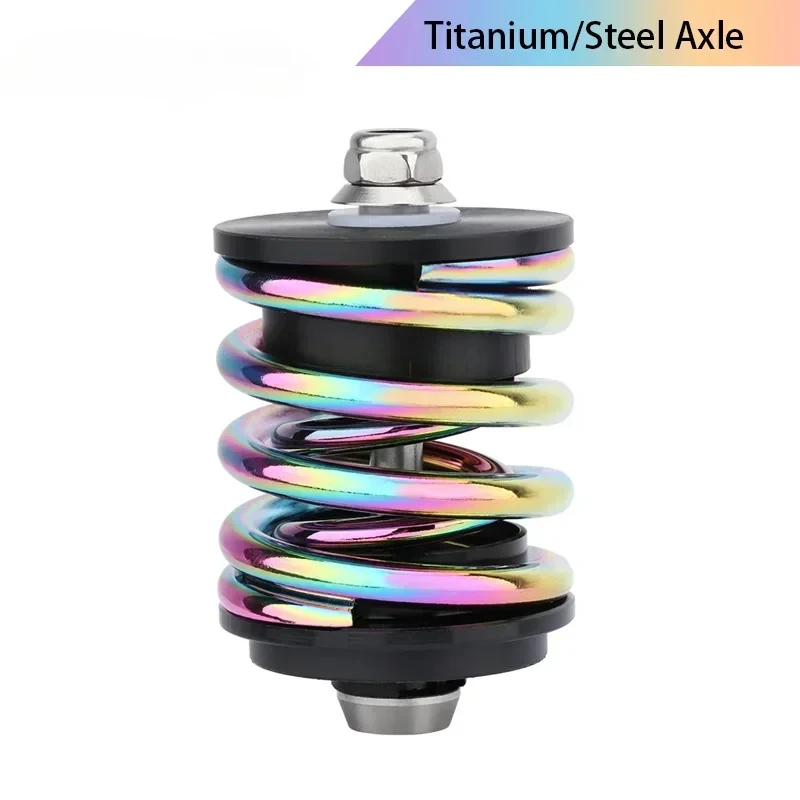 Double Spring Rear Shock Absorber Spring Suspension, Titanium/Steel Axle for Folding Bike Suspension