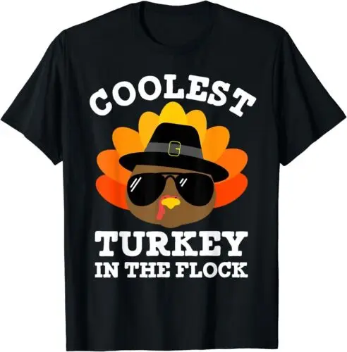 Thanksgiving Shirts for Men Boys Toddler Kids Coolest Turkey T-Shirt