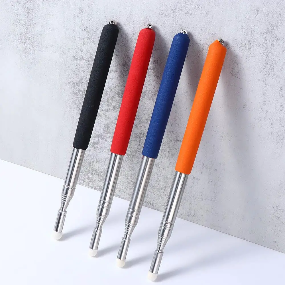 Pointer Vilten Kop Roestvrij Staal Leraar Gereedschap Whiteboard Pen Intrekbare Pointer Leraren Pointer Stick Whiteboard Pointer