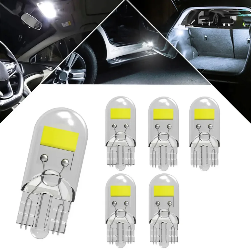 6pcs Car Instrument Bulbs Turn Signal Lamp Universal Car Headlights Led Bulbs T10 Auto Interior Dome Reading Bulb Accessories