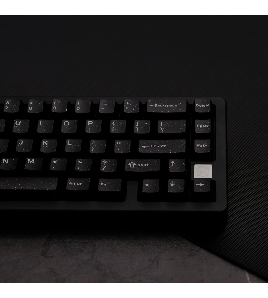 Keycap personalized two-color original height 114-key ABS two-color glitter black semi-transparent keycap