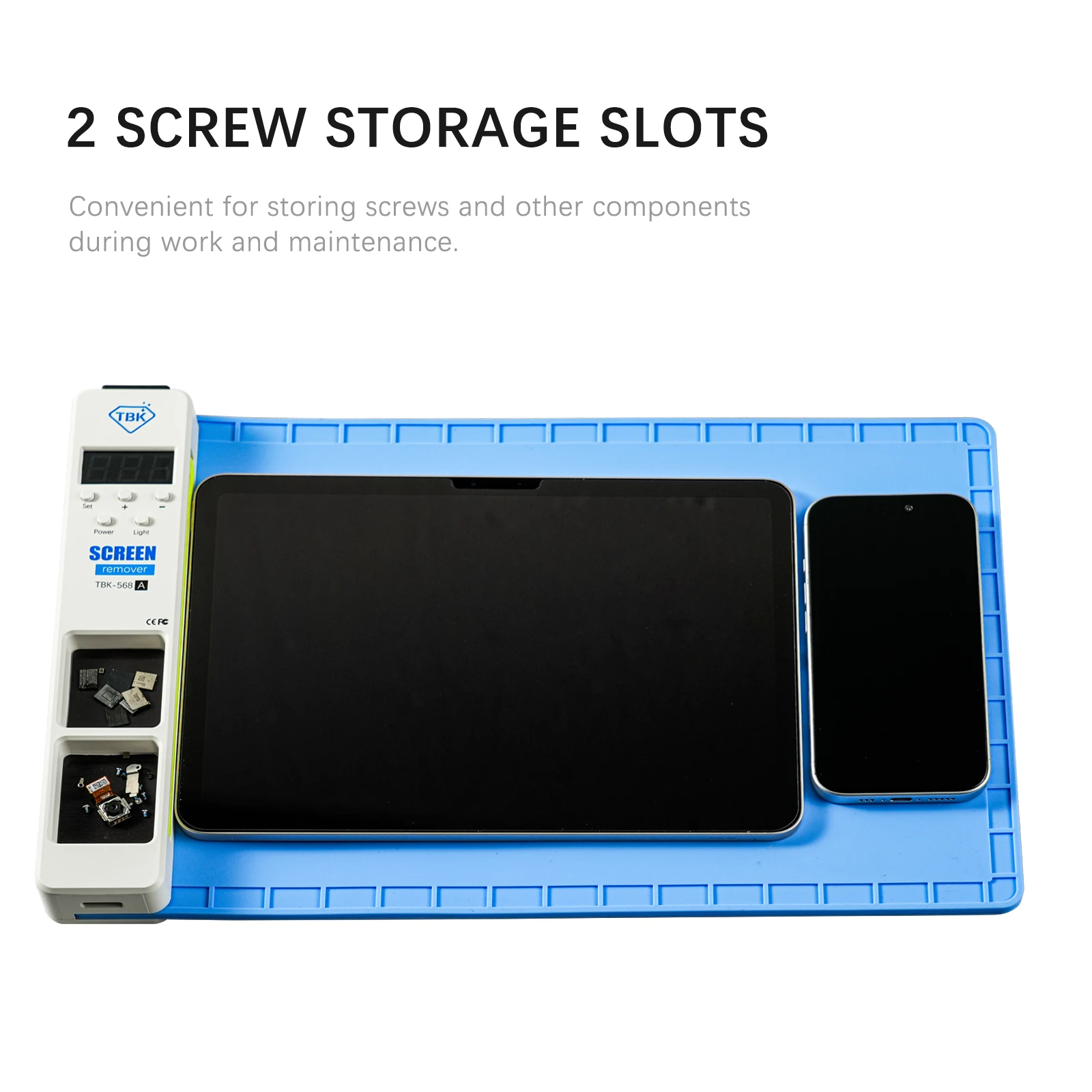 TBK568A Heating Pad Compatible with iPad iPhone Smartphone Heating Mat for Cell Phone, Tablet & LCD Screen Separator Repair Tool