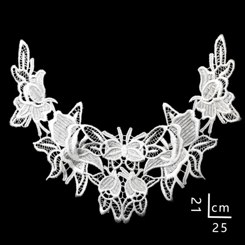Water-soluble lace collar embroidery embroidery polyester silk hollow corsage collar flower false collar DIY handmade accessorie