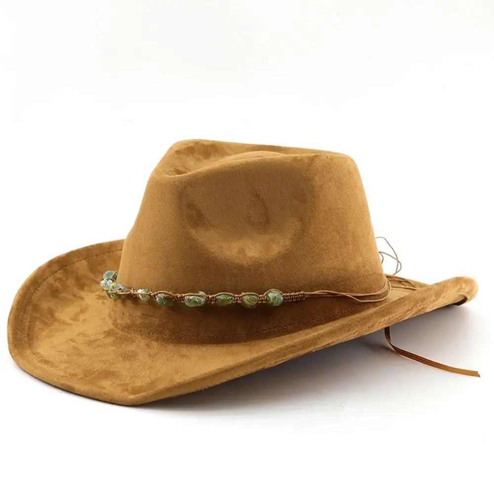 

Cool Vintage Western Cowboy Hat Wide Brim Sun Protection Cowgirl Knight Hat Outdoor Visor Beach Jazz Hat Cycling