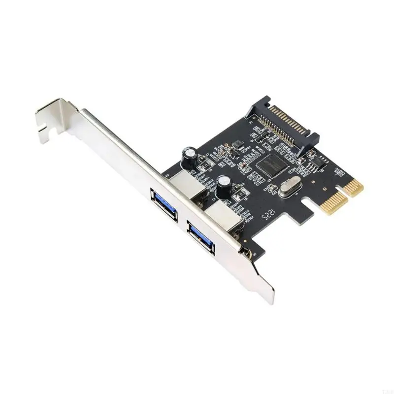 T3EE 2 Port PCIE to USB3.0 Card Multiple USB Devices for Desktop Computer Faster Data Transfer