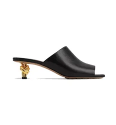 2025 Summer New Women's Slimming High Heels Fashion Cool Slippers Fashion Square Head Party Wedding 43 Women's Large Sandals