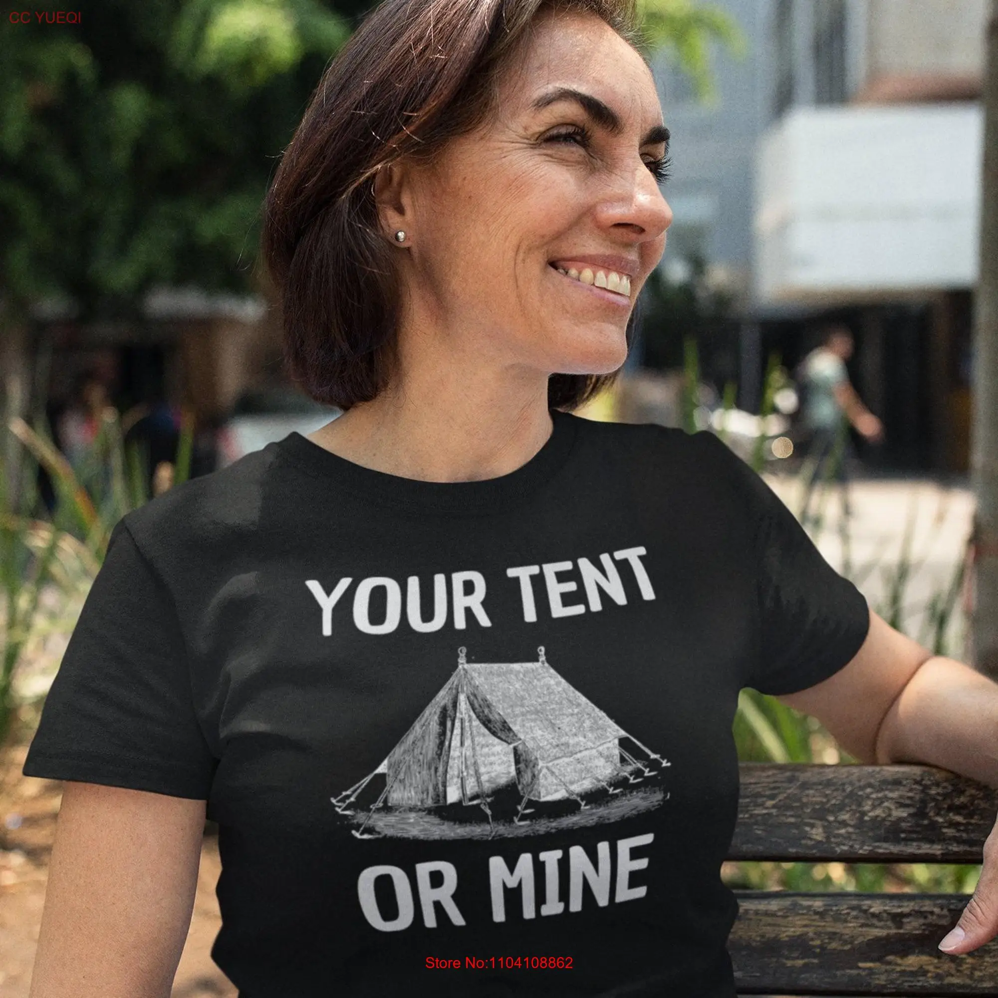 Your Tent Or Mine funny Camping  T Shirt long or short sleeves