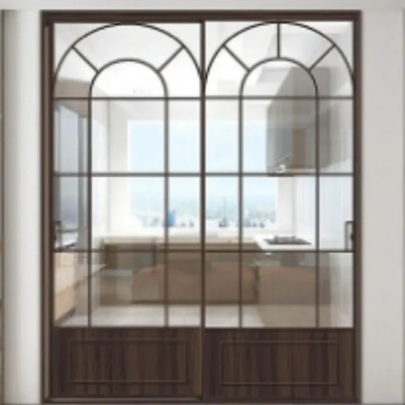 for Aluminum Alloy Glass Sliding Door Kitchen Balcony Fixed Partition Customizable Size Source Factory