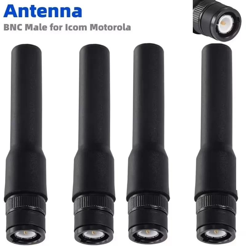 

4PCS SF-20 Ham Radio BNC Male Soft Antenna for SR30C Bearcat BC125AT BCD436HP Police Scanner Frequency Counter Two Way Radio