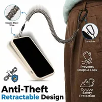 Cordons de sécurité rétractables antivol avec sangles de fixation pour téléphone, boucle à dégagement rapide, outil de sécurité pour iPhone Mi 1