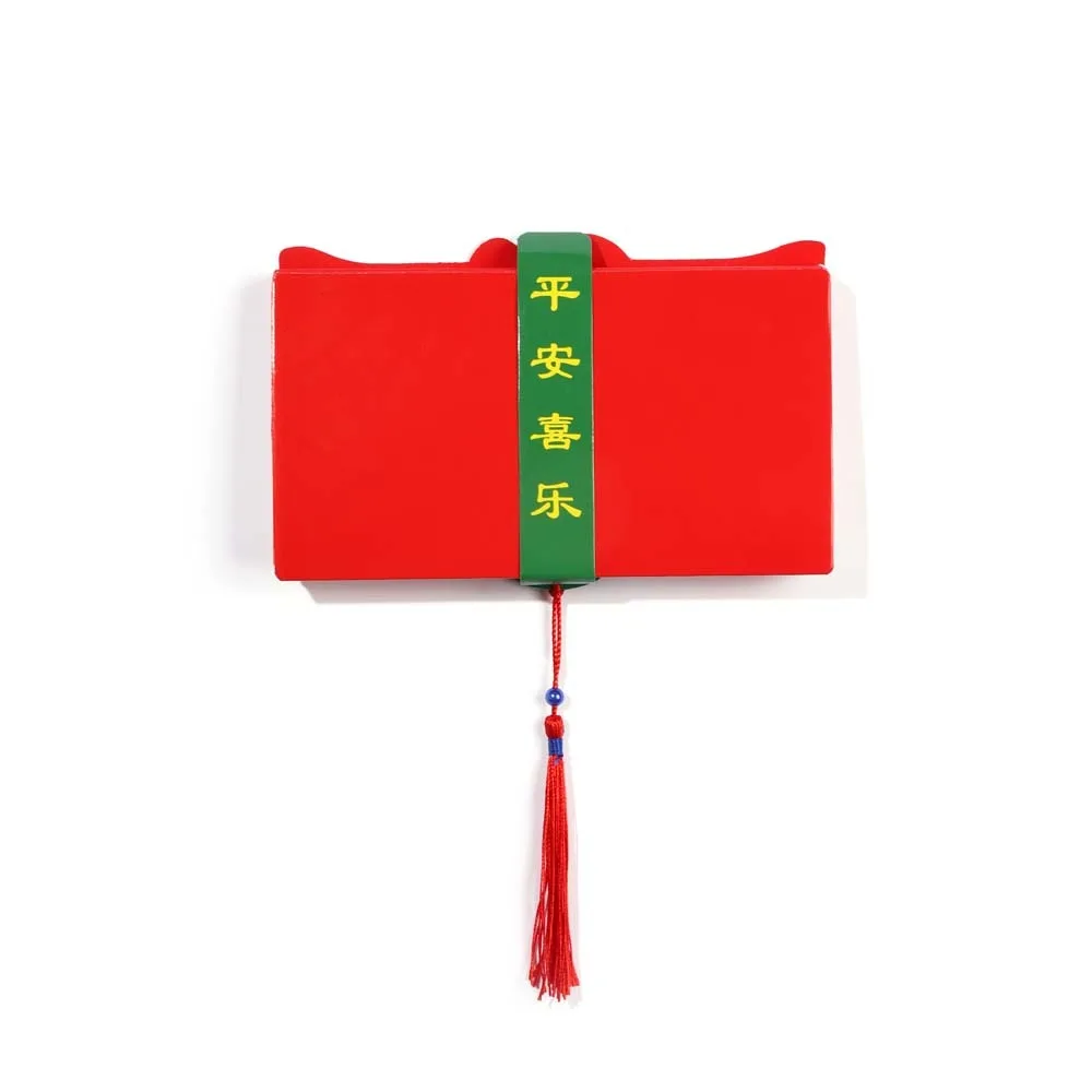 

Складной красный конверт в китайском стиле со змеиным годом, утолщенный Hongbao, счастливый мешок для денег, бронзовые кисточки, новогодний красный пакет, праздник