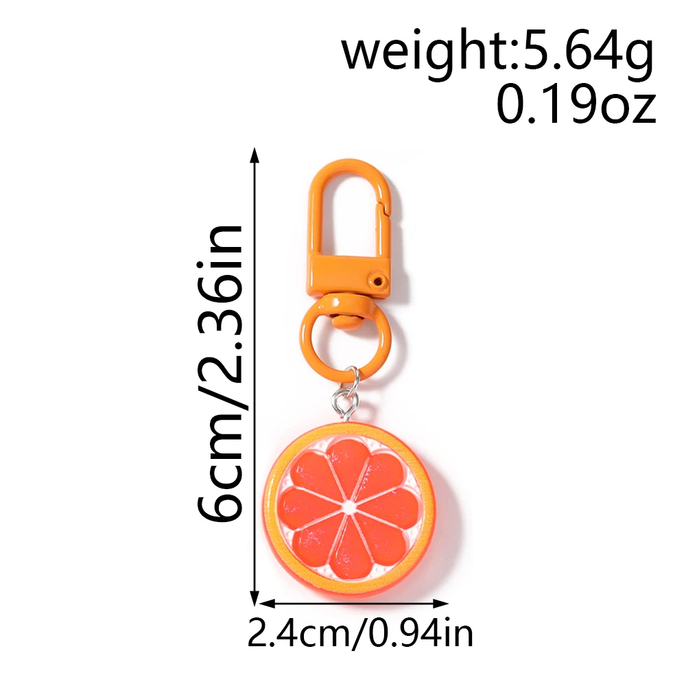 Aihua Niedlicher Harz-Simulations-Frucht-Schlüsselanhänger Zitrone Wassermelone Schlüsselring-Anhänger für Damen Mädchen Handtaschen-Deko Kinder-Schmuck Geschenke – Detail 15