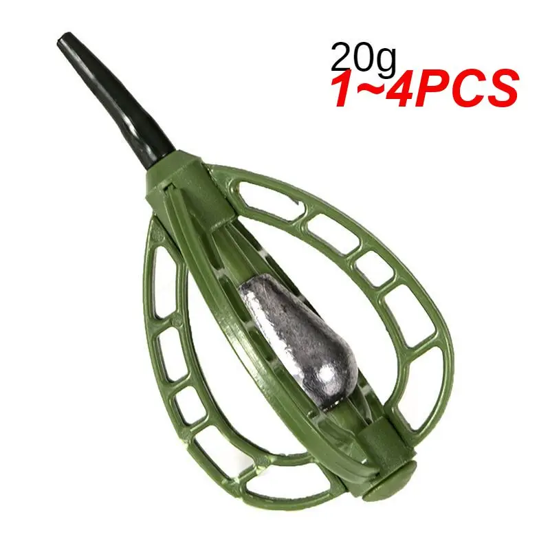 1~4PCS Fishing Nesting Bait Cage Bait Feeder Holder Fishing Lure Cage Fishing Lure Thrower Device Fishing Tackle Tools