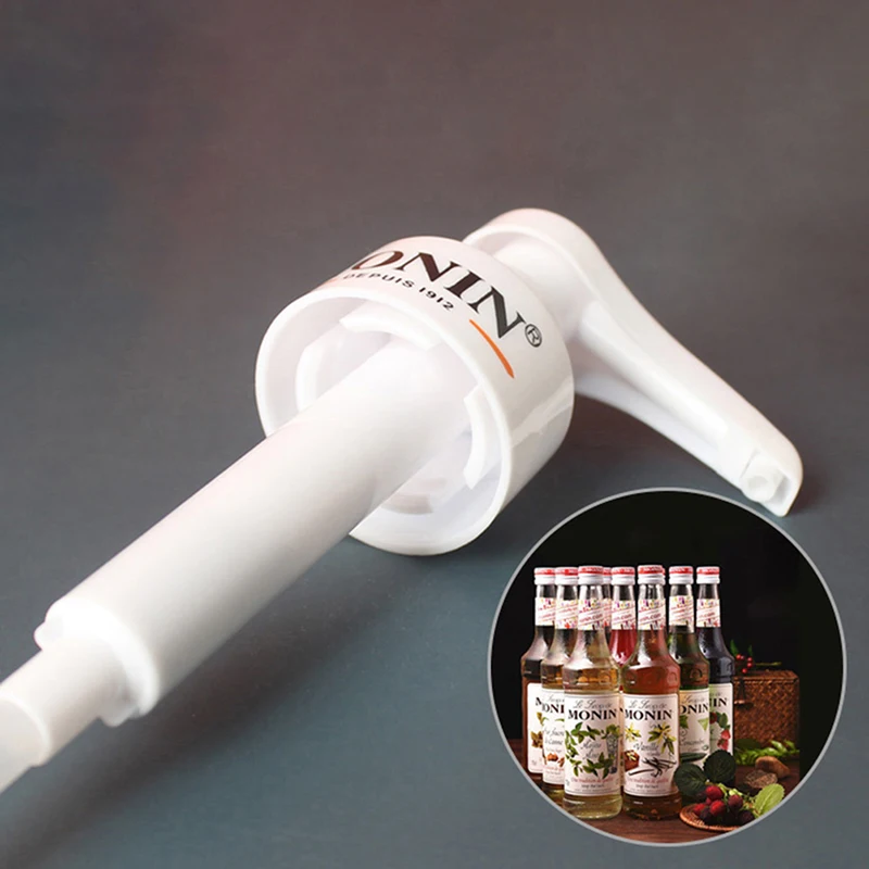 Dispensador de café líquido negro, bomba de jarabe dispensadora de 1 litro para jarabe Monin, 10Ml