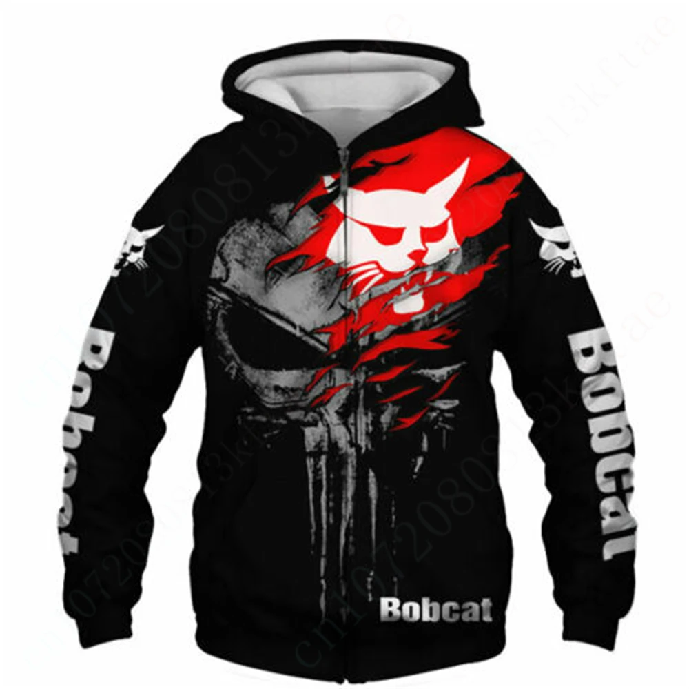 Bobcat Sweatshirt Unisex Clothing Anime Oversize Zip Hoodie 3D Printing Pullover Harajuku Hoodies For Men Women Casual Hoodies