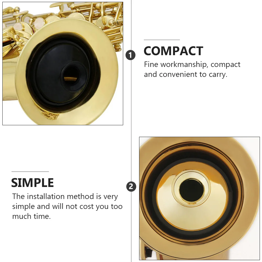 Smorzatore sonoro leggero portatile muto per sassofono contralto in ABS da 3 pezzi per sessioni pratiche Accessori per sax Parti di strumenti