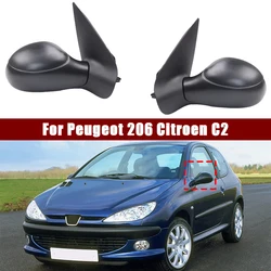 For Peugeot 206 Citroen C2  Car Accessories Rear View Mirror Assembly Side Door Mirror Automatic Adjustment Left Right