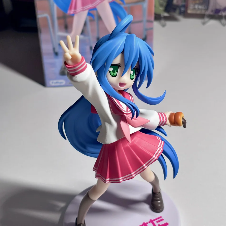 17cm Anime Lucky Star Izumi Konata Figur Niedliche Matrosenuniform Figurine Modell Spielzeug Tischdekoration Wohndeko Sammlerstück Geschenk – Detail 6