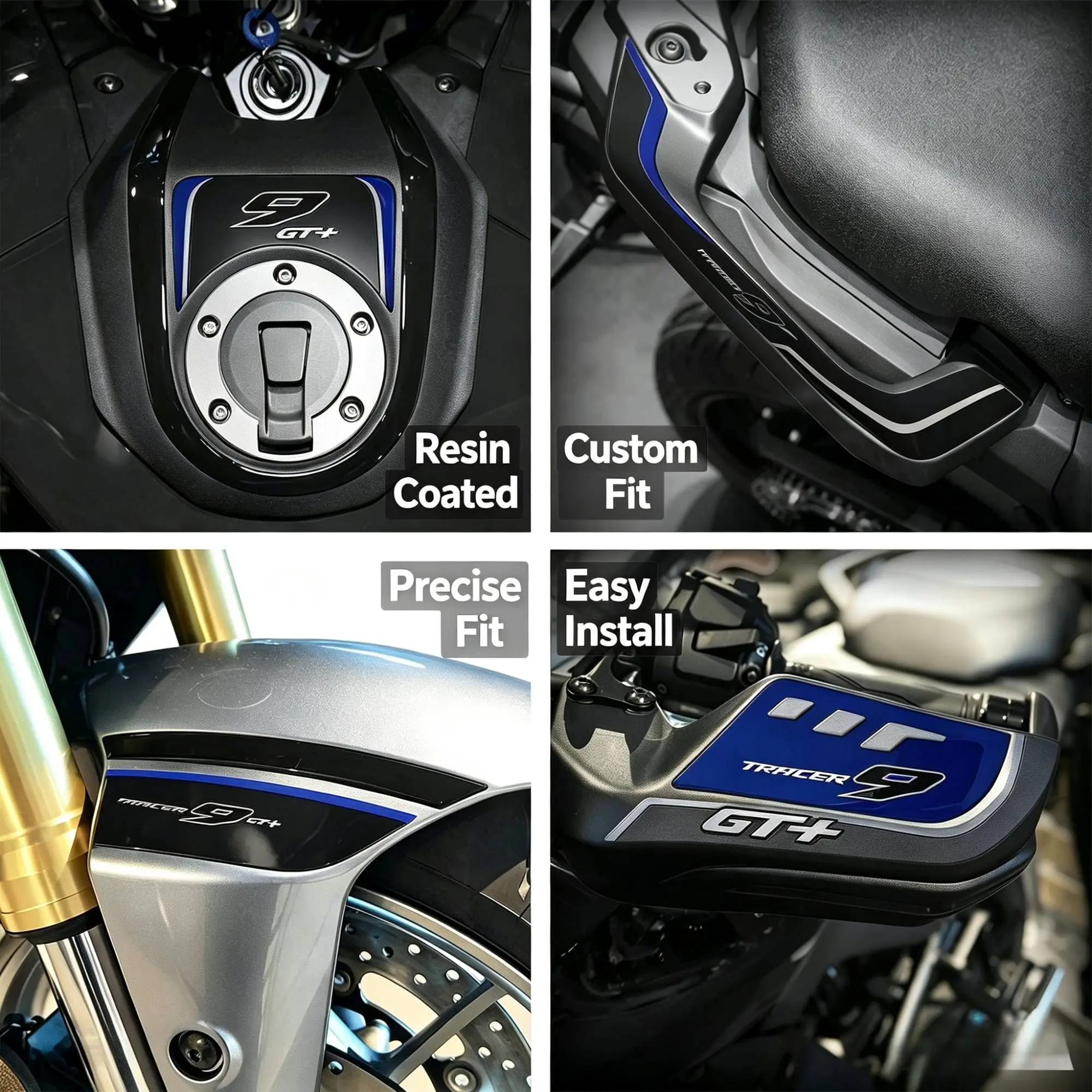 Tracer 9GT + Motorcycle 3D Epoxy Resin Protective Sticker Tank Pad Stickers Protection For Tracer 9 GT + 2025-2026 Accessories