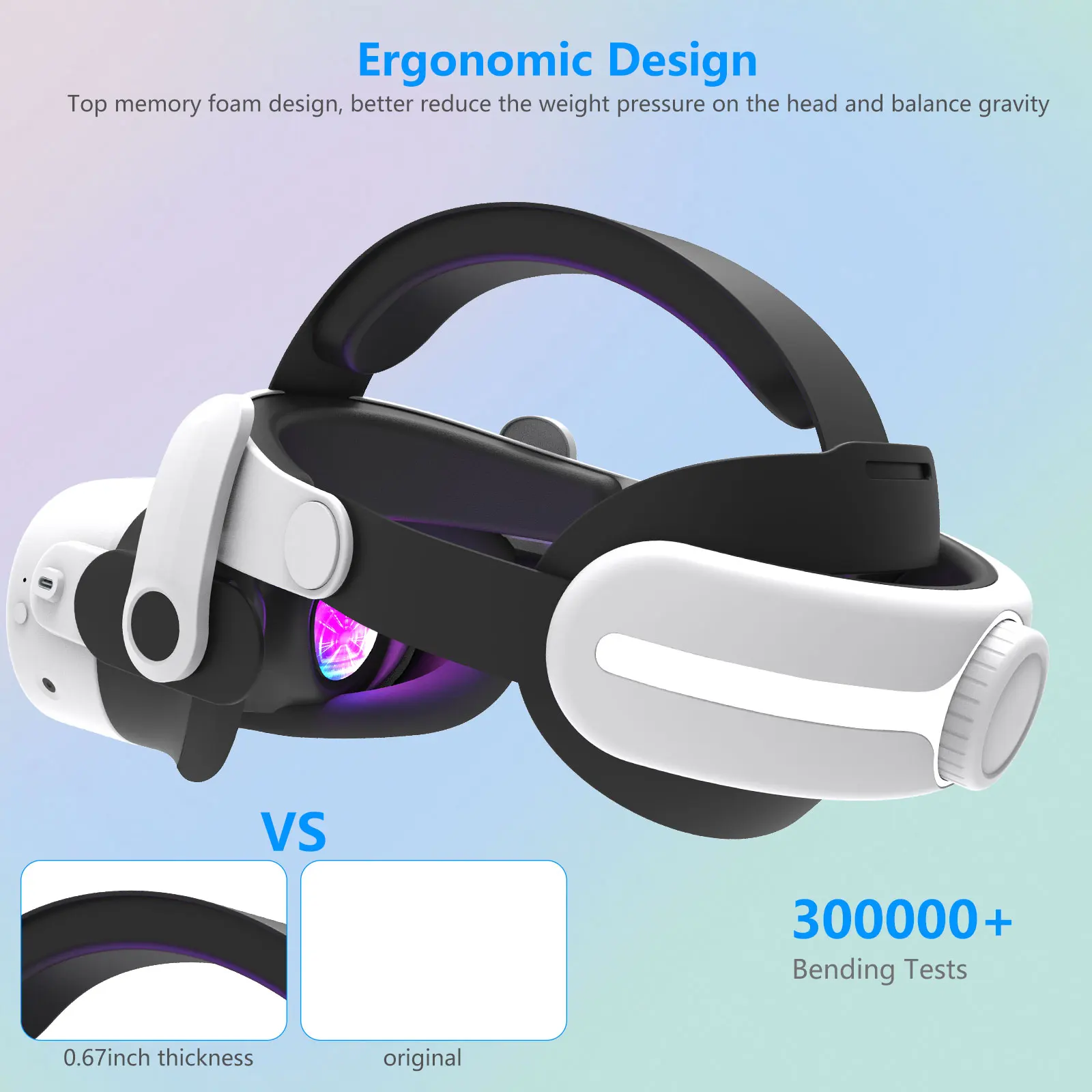 

For Meta quest3 and quest3s Adjustable Head Strap High Stretch Sponge Non-pressure VR Accessory Quest 3s Headband accessory