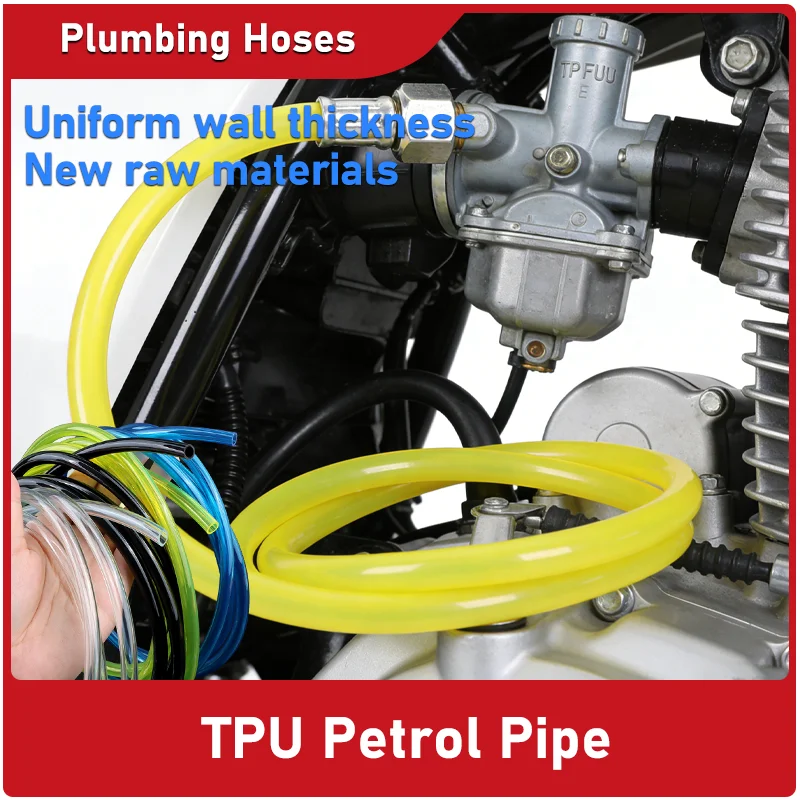 

High Pressure Yellow Fuel Line 2-20M TPU Oil Resistant Tubing 2/3/4/5/6/7mm for Automotive Motorcycle Small Engine Repair