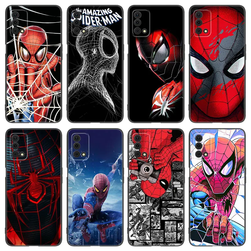 Marvel The Spider-Man Silicone Phone Case, OPPO Reno 10, 11 Pro, A55, A57, A58, A72, A74, 4G, A98, 5G, A15, A16, A17, A38, A54, A76, A94