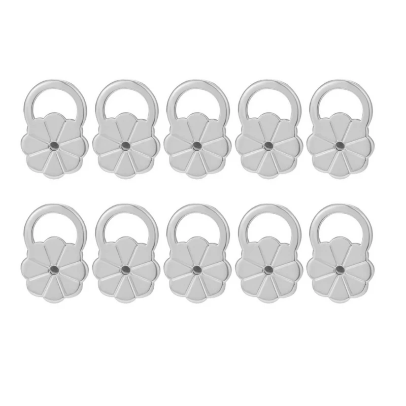 

10Pcs Earring Lifters Plum Blossom Shaped Supportive Backs for Sagging Earlobes
