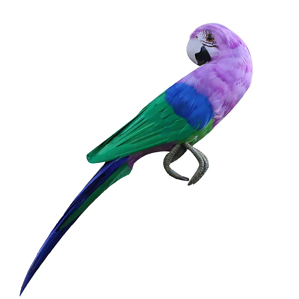 

Colorful Artificial Parrot Turning Back Fur Adorable Toy 35cm