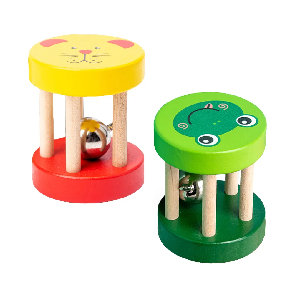 2 szt. Dzwoneczki do rąk dla dzieci, zabawne grzechotki, kolorowe, edukacyjne, bezpieczne, nietoksyczne, przyciągające uwagę, stymulujące wyobraźnię.