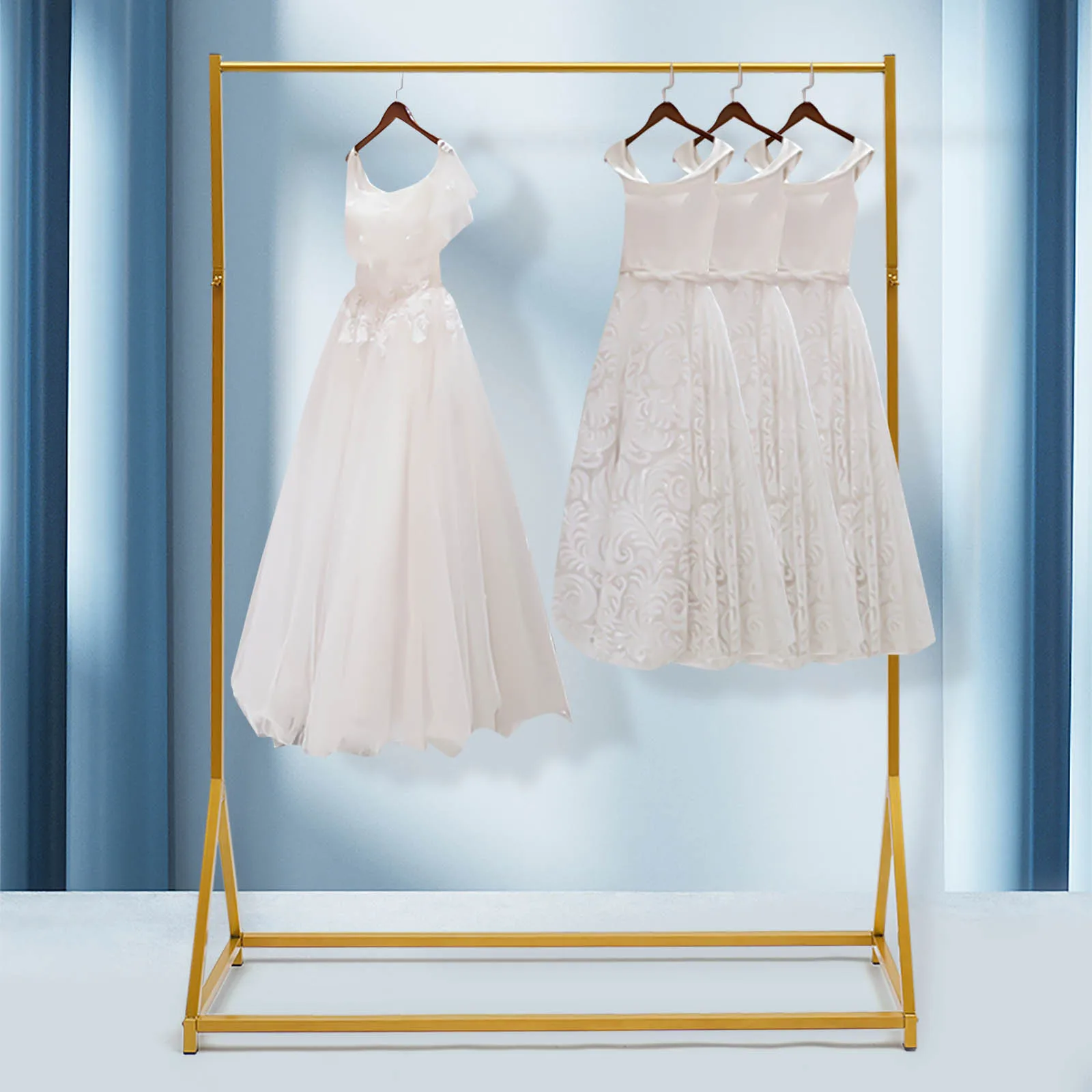 

120*40*160cm Clothing Display Rack, Carbon Steel Clothes Display Stand Suitable for Laundry Rooms, Bedrooms, Weddings, Parties