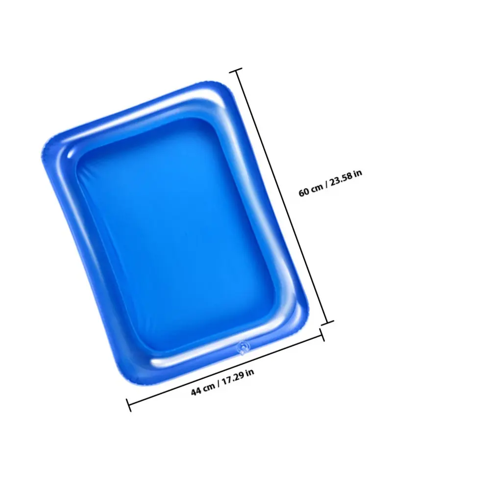 2Pcs Inflatable Serving Bar Cooler Floating Tray Ice Buffet Food Drink Holder Pool Party Inflatable Serving Bar