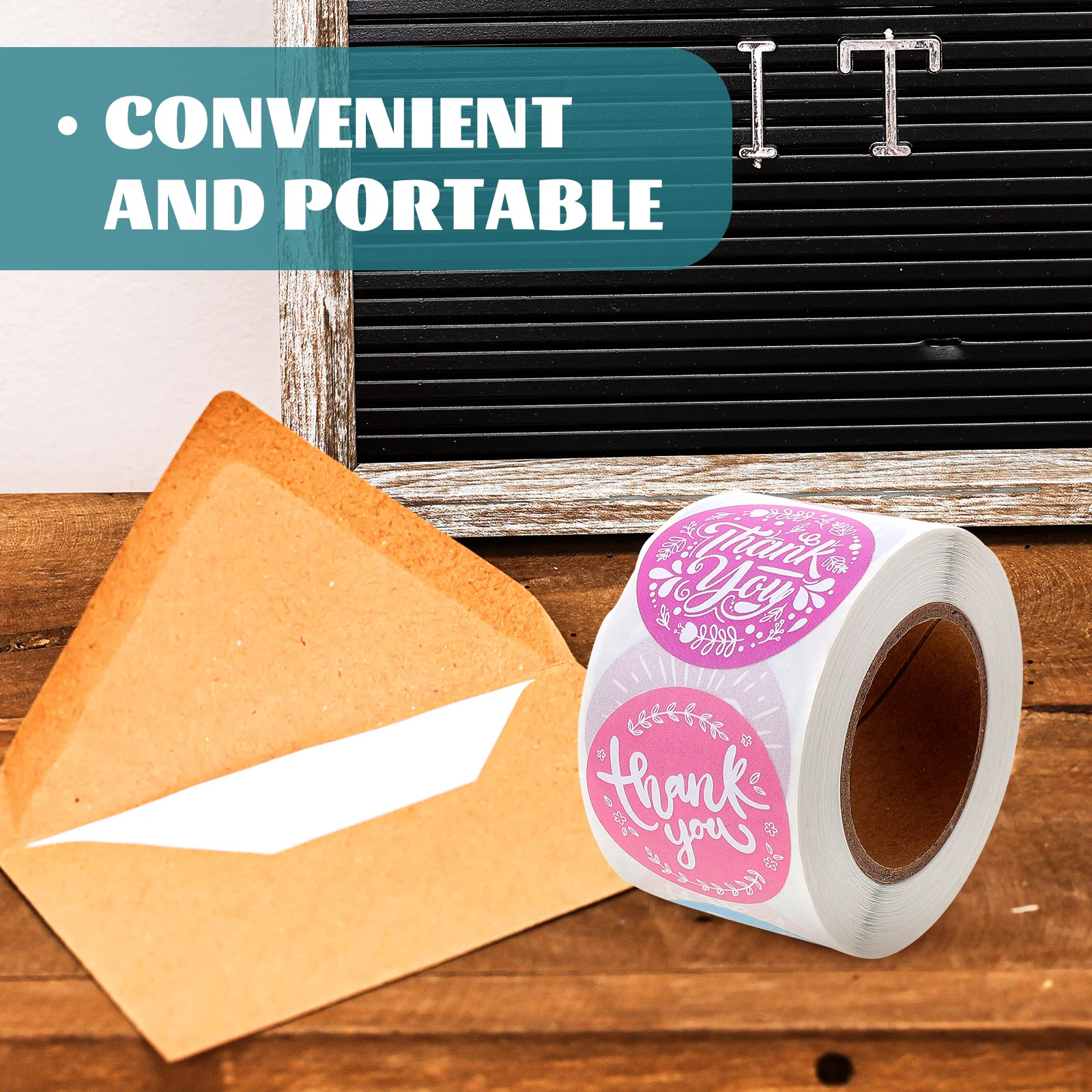 

1 Roll Thank You Stickers Decorative Sealing Labels for Envelopes Gift Wrapping Baking Packing Adhesive Stickers