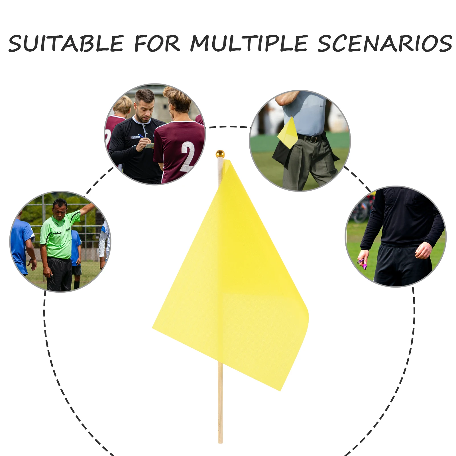 

50pcs Referee Mini Handheld Signal Wear-Resistant Polyester For Party Parade Sports Match Hand Waving Flags Decorative Small