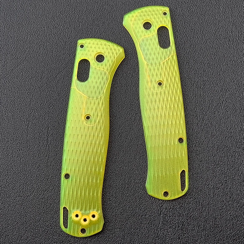 Custom 3 Colors Transparent Acrylic Material Knife Handle Patches Scales For Genuine Benchmade Bugout 535 Knives DIY Making Part