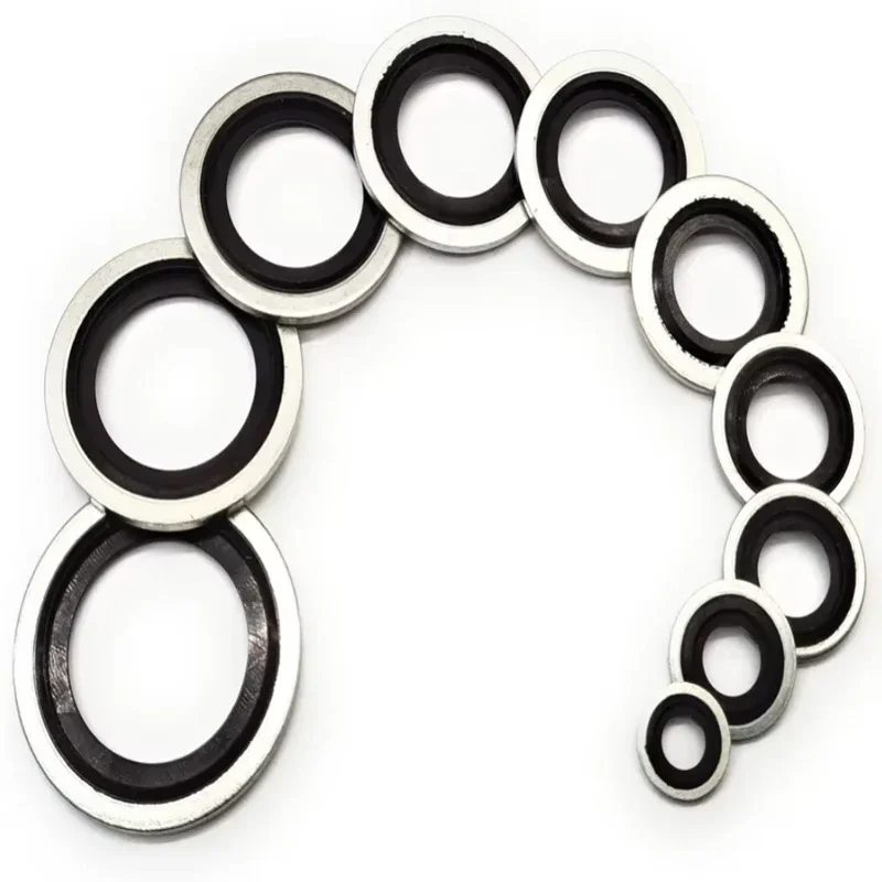 10pcs Bonded Seal Washers Hydraulic Oil Petrol Sealing Washers Zinc Plating Ring Gasket M6 M8 M10 M12 M14 M16 M18 M20 M22 M30