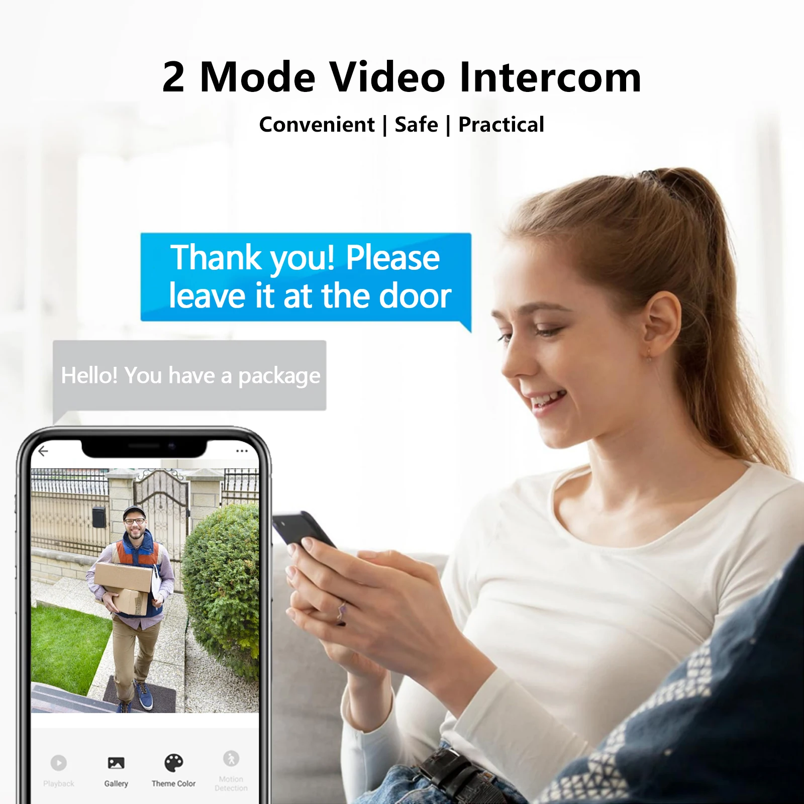 Tuya 4-Wire Residential Intercom: 2 Camera Doorbells + 2 Monitors, Electric Doorman System & IP65