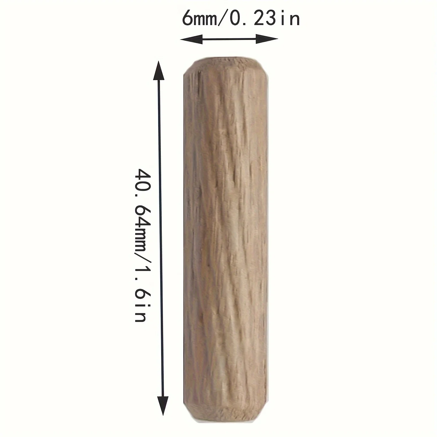 Perni di riferimento in legno aste di tasselli in legno scanalato, circa 1/4x1.6 pollici, 5/16x1.5 pollici 3/8x2 pollici in legno duro, 200 pezzi