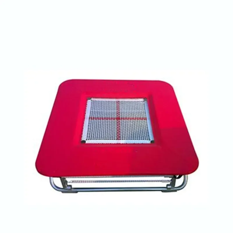 2026 Rectangle Alloy Frame Trampoline Indoor Fitness Jumping Gear Without Safety Net