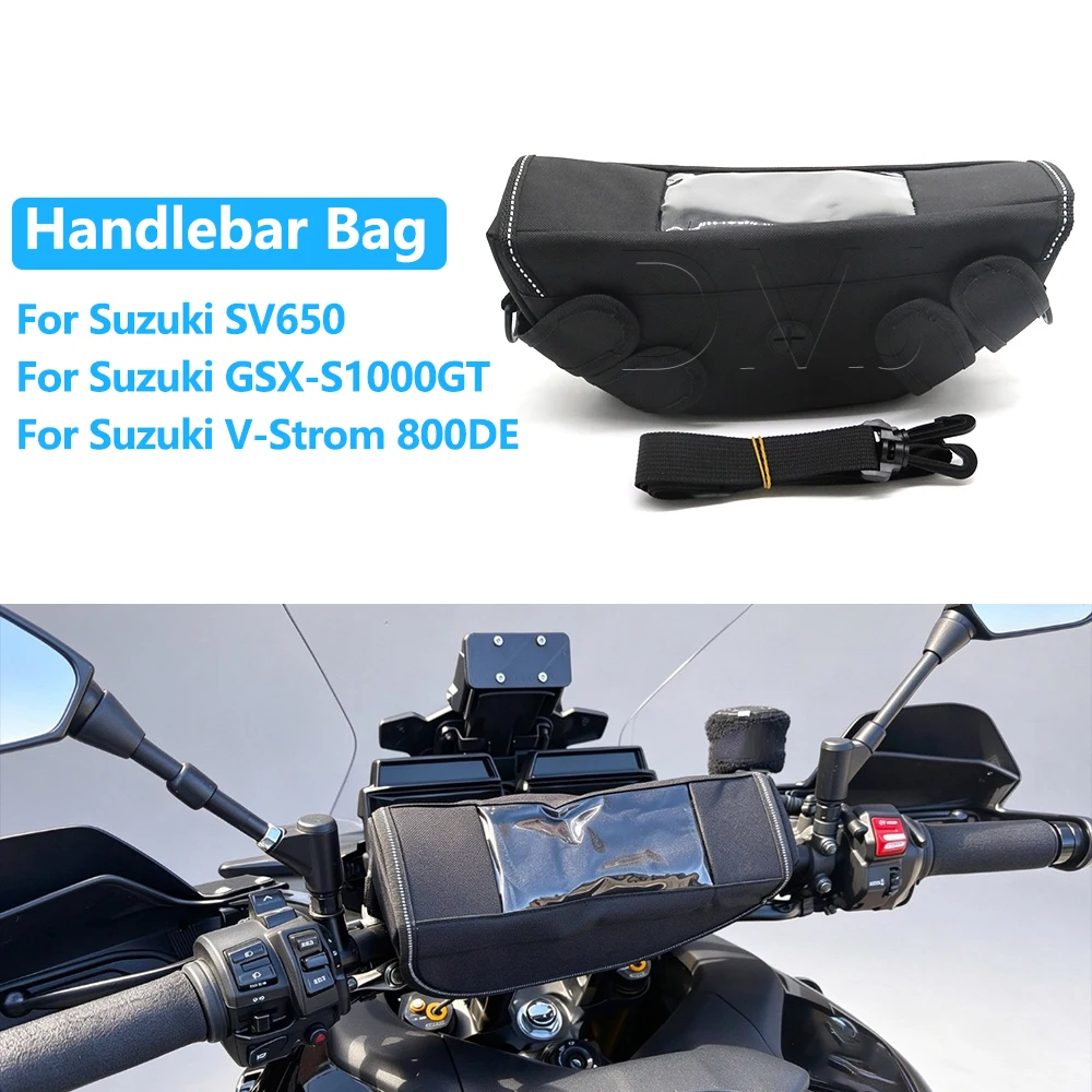 For Suzuki V-Strom 800DE SV650 GSX S1000GT GSX-S1000GT Motorcycle Waterproof Bag Storage Handlebar Bag Travel Tool Bag