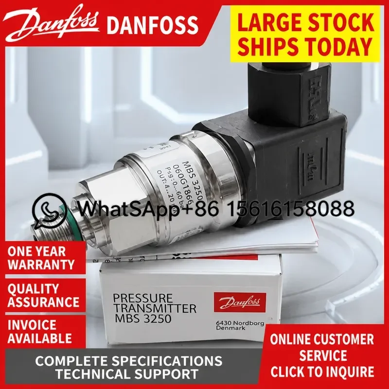 Danfoss MBS3200 Pressure Transmitter 060G1874 060G1875 060G1876 060G1877 060G1883 Industrial Sensor for HVAC Refrigeration