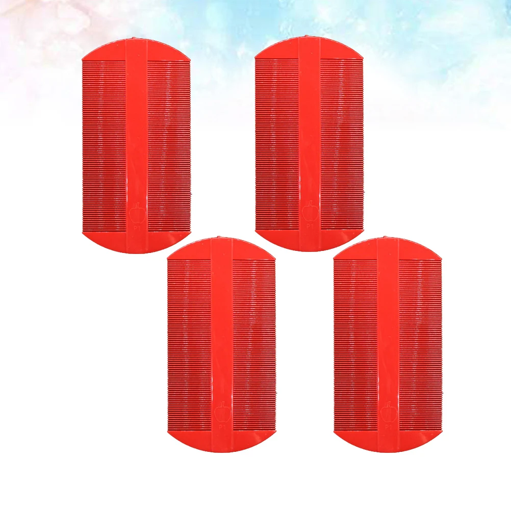 

4 PCS Thickened Comb Double Sided Hair Styling Fine Teeth Salon Professional Lightweight Plastic Comb Set for Women Men