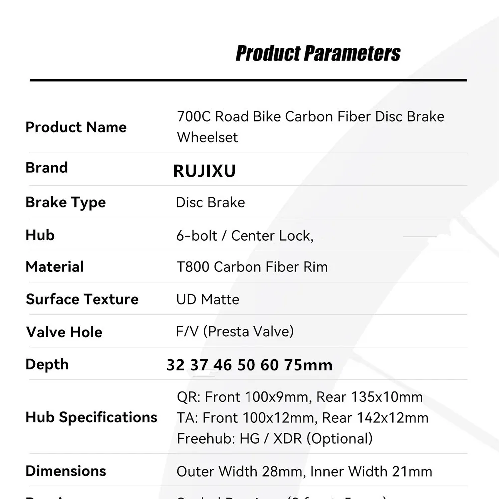 700C Rennrad Carbon-Laufradsatz 24 Loch 36T Ratchet HG/XDR Nabe Center-Lock Scheibenbremse Winter-Radzubehör Ohne Logo – Detail 1