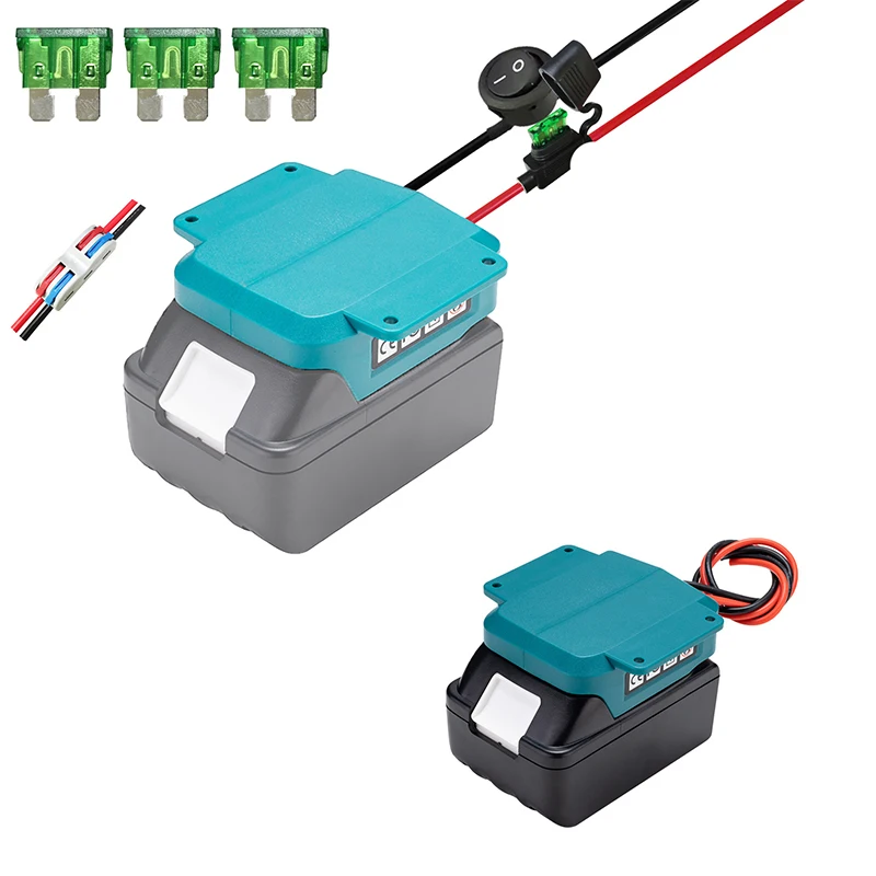 Battery Adapter for Makita 18V Battery DIY Power Wheels Adapter with 14 AWG Wire Connector for Rc Car Toys Robotics Rc Truck