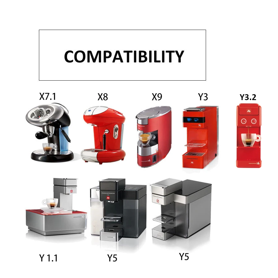 Cápsulas de café reutilizables de acero inoxidable, cápsulas de taza de filtro rellenables, para ILLY Y3.2 Mahine